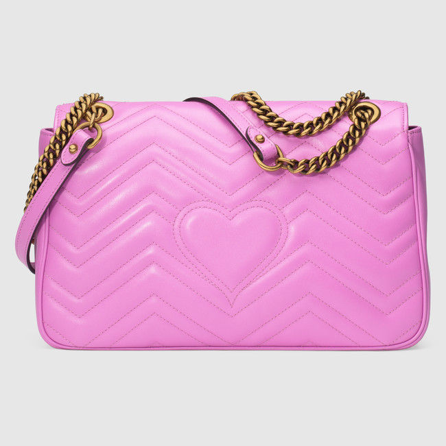 Introducing a larger shape of the GG Marmont shoulder bag featuring a  chevron design and the Double G hardware by … in 2023