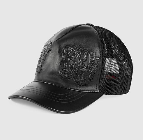 gucci leather hat