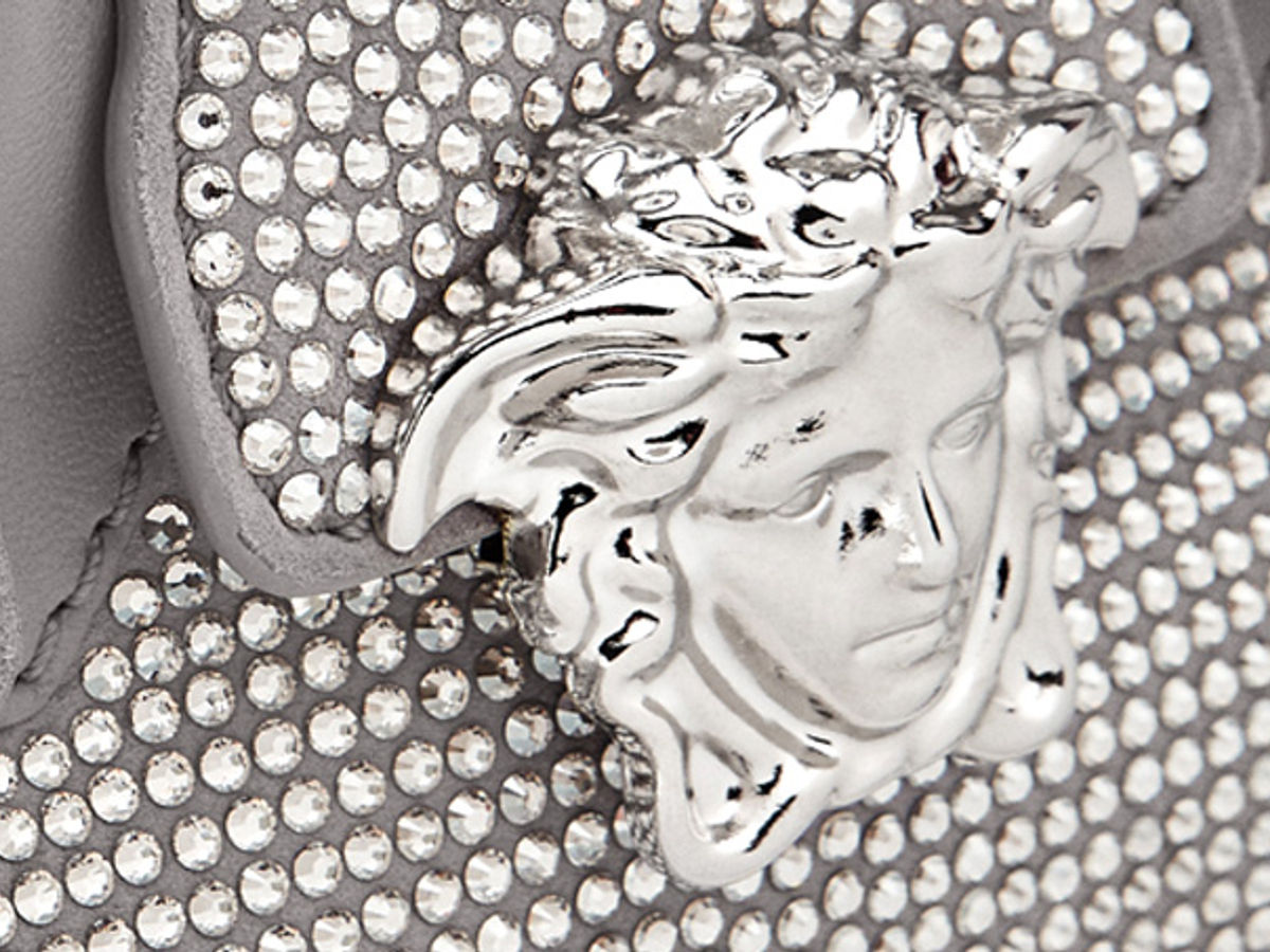 new VERSACE Palazzo Empire Mini Limited Edition grey crystal crossbody bag