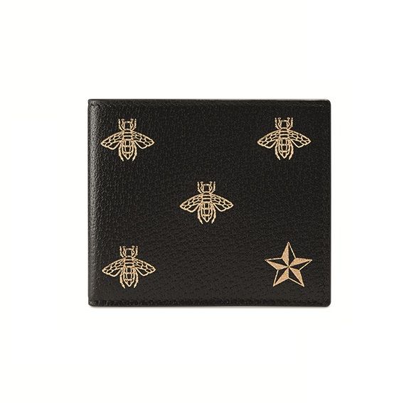 Bee Star leather bi-fold wallet