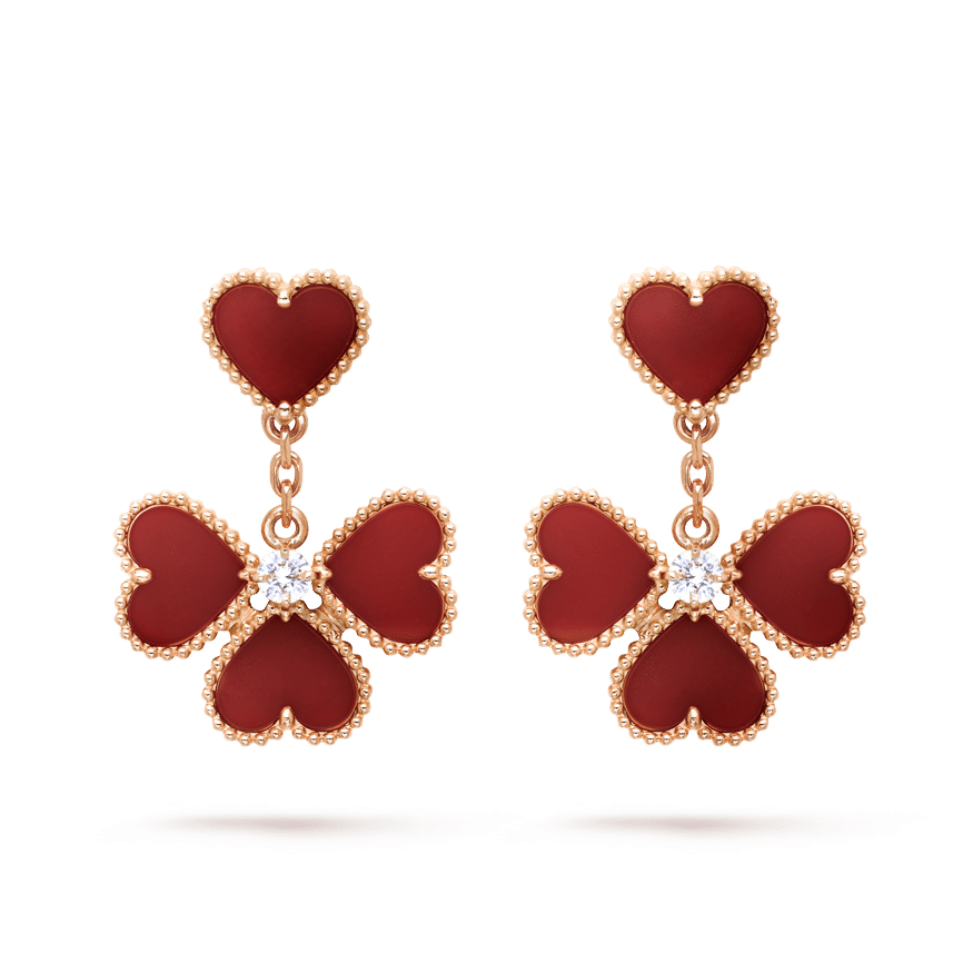 Sweet Alhambra effeuillage earrings by Van Cleef & Arpels