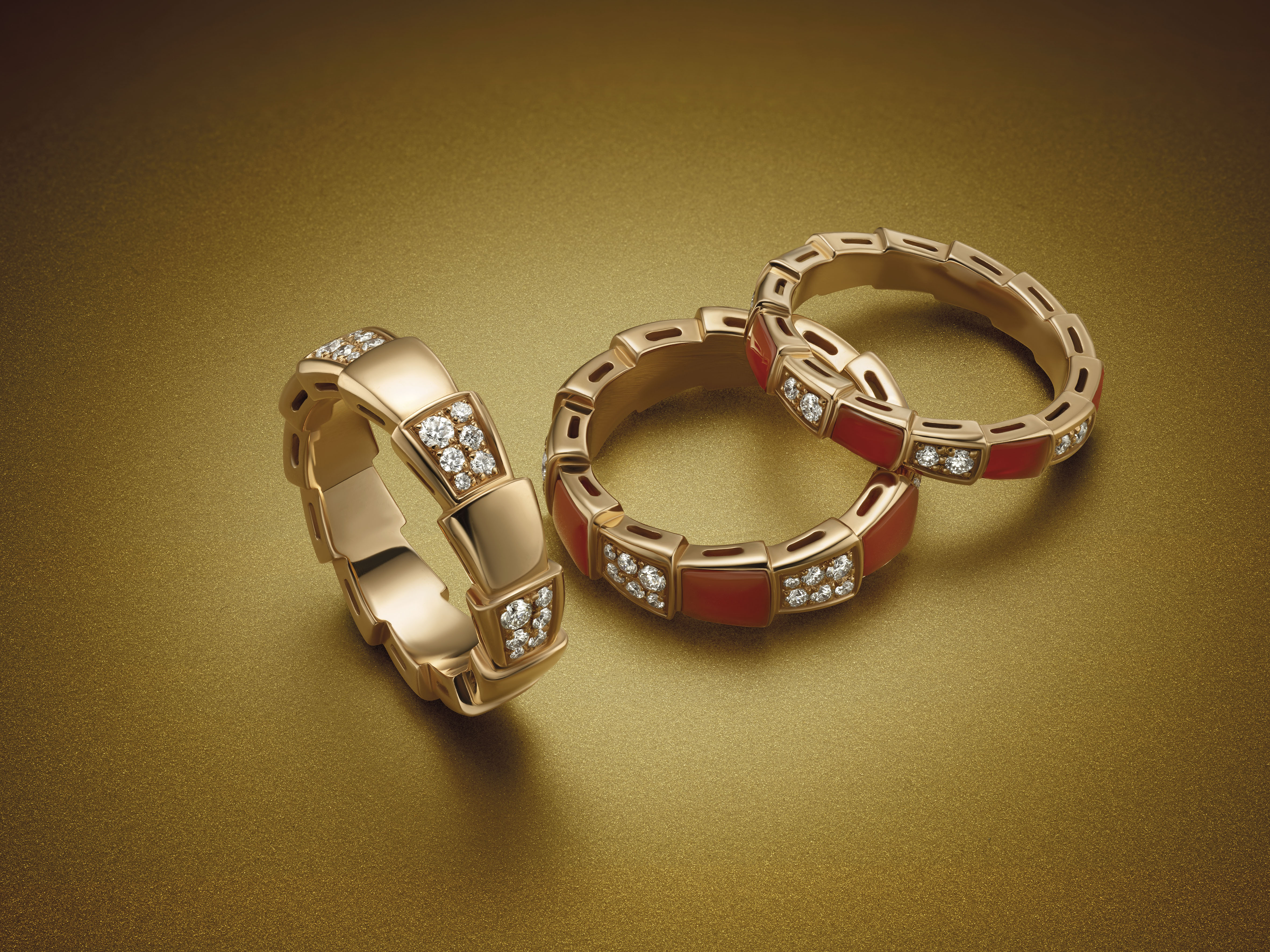 On the rocks: These Bulgari Serpenti Viper rings will slither their way into your heart
