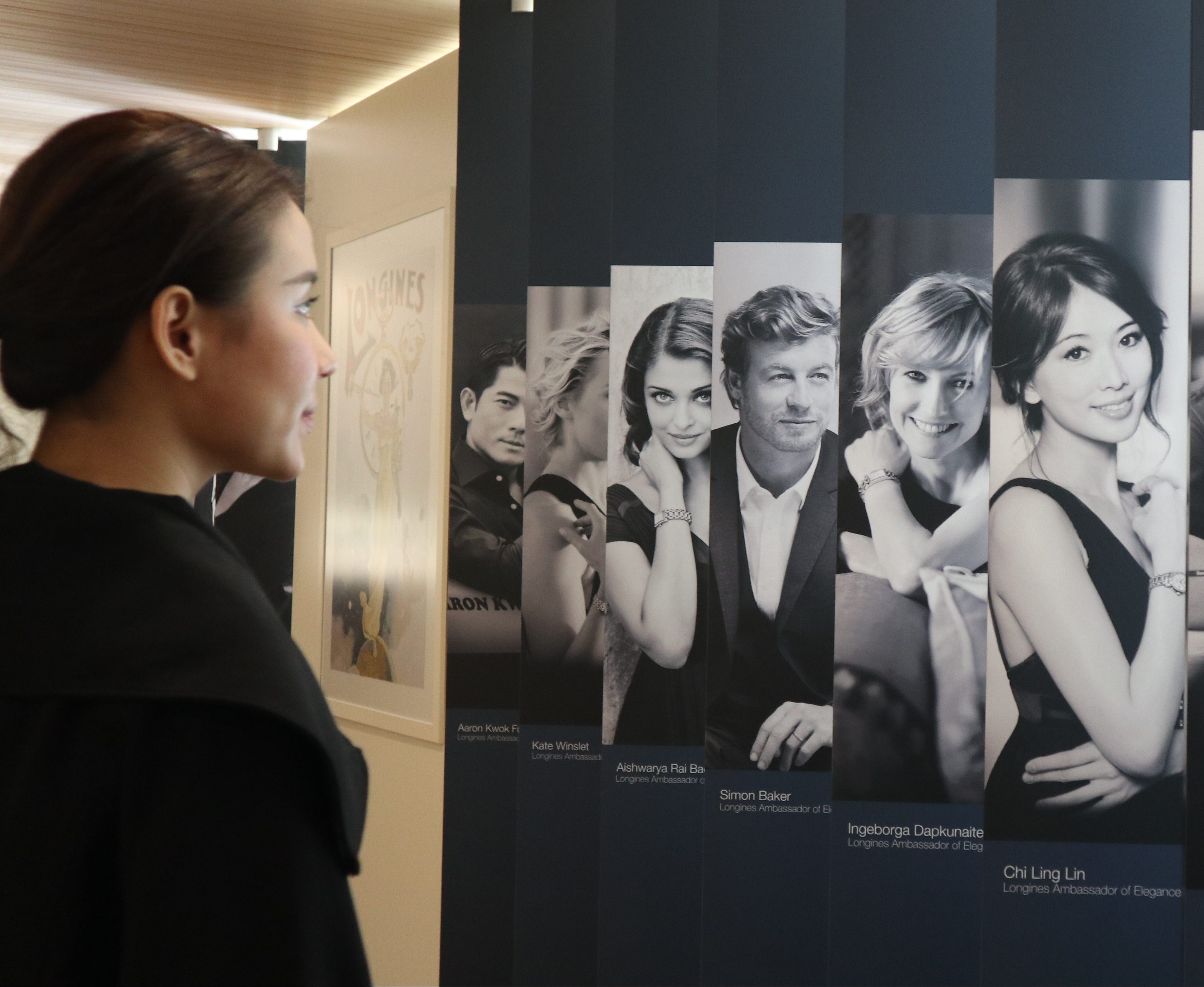 There's a room where you can view past and present Longines ads