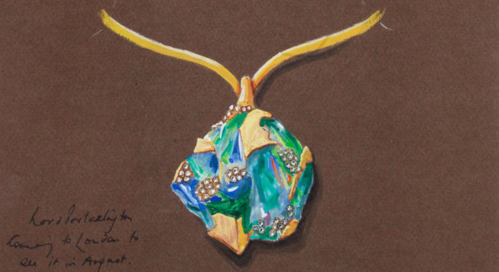 On the rocks: Andrew Grima’s boulder opal and diamond necklace is imperfectly beautiful