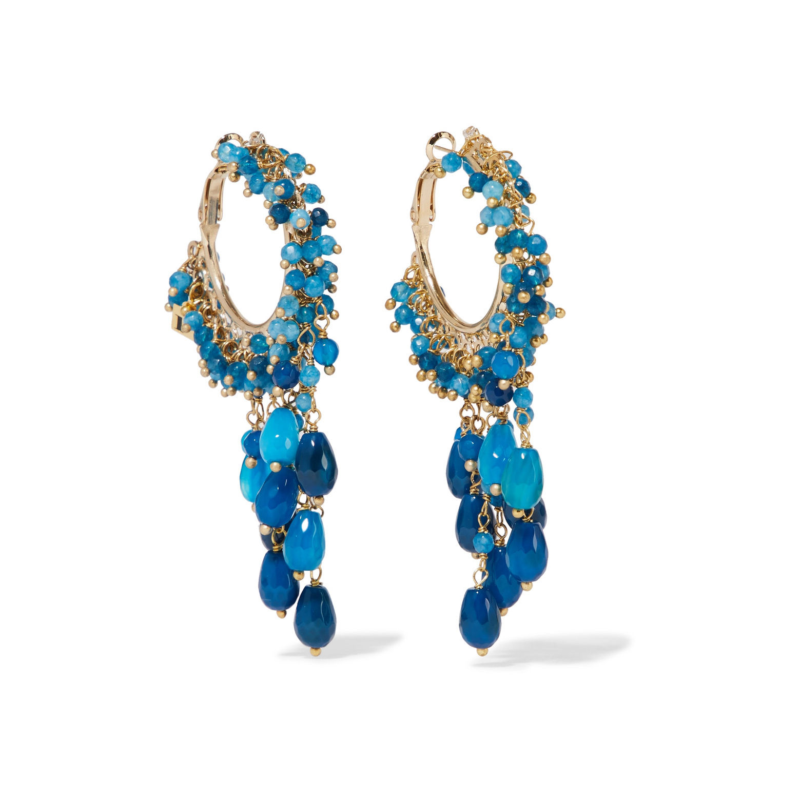 Rosantica Pascoli gold-tone quartz hoop earrings