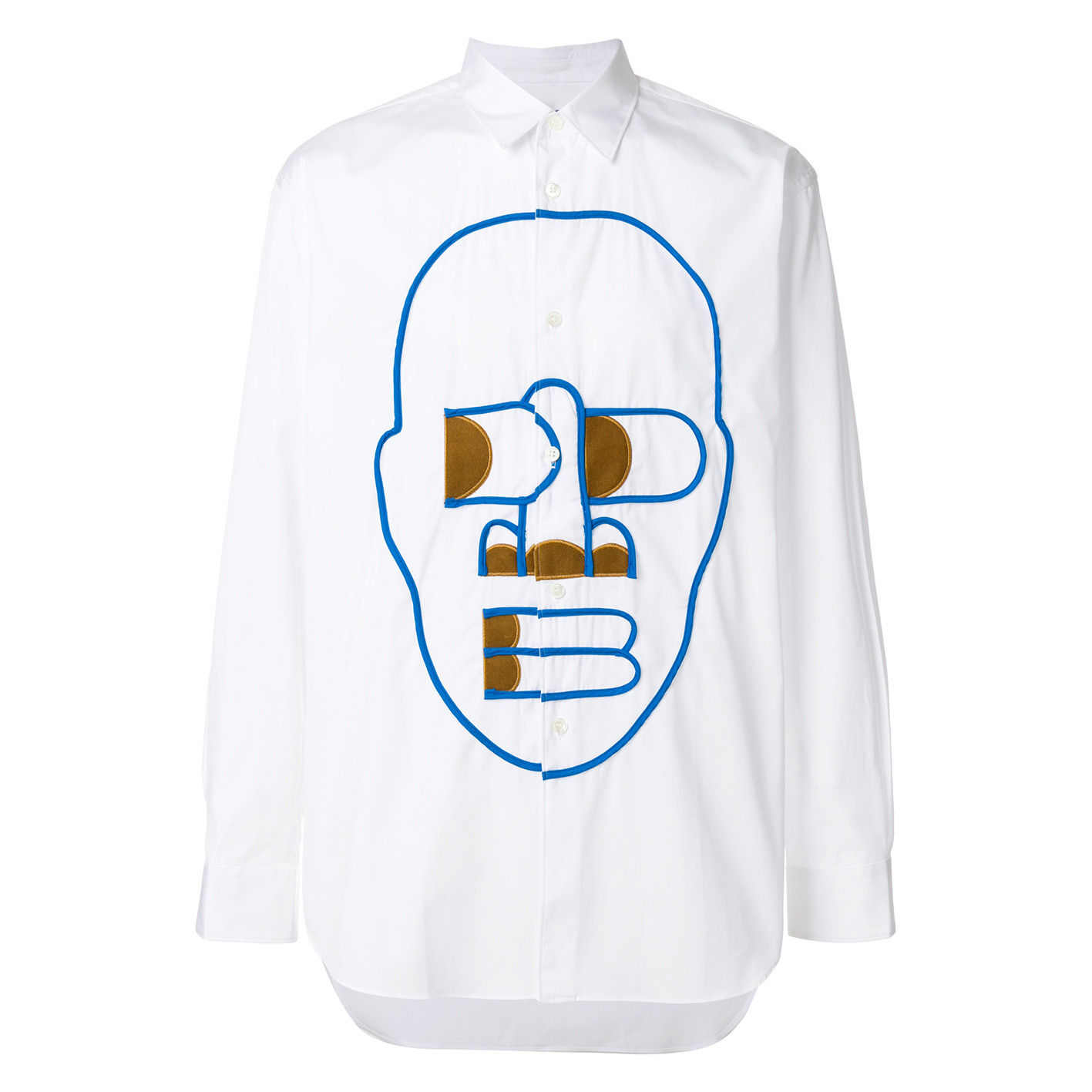 Commes des Garcons face embroidered shirt