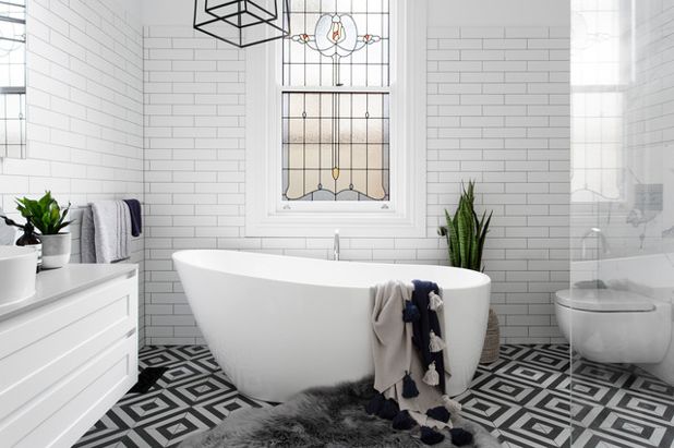 Monochrome bathroom store