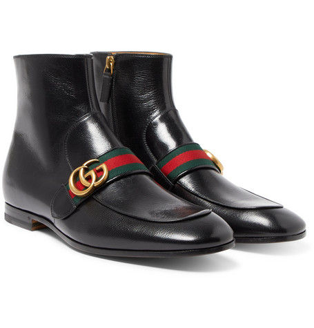 Gucci Leather boot with Double G