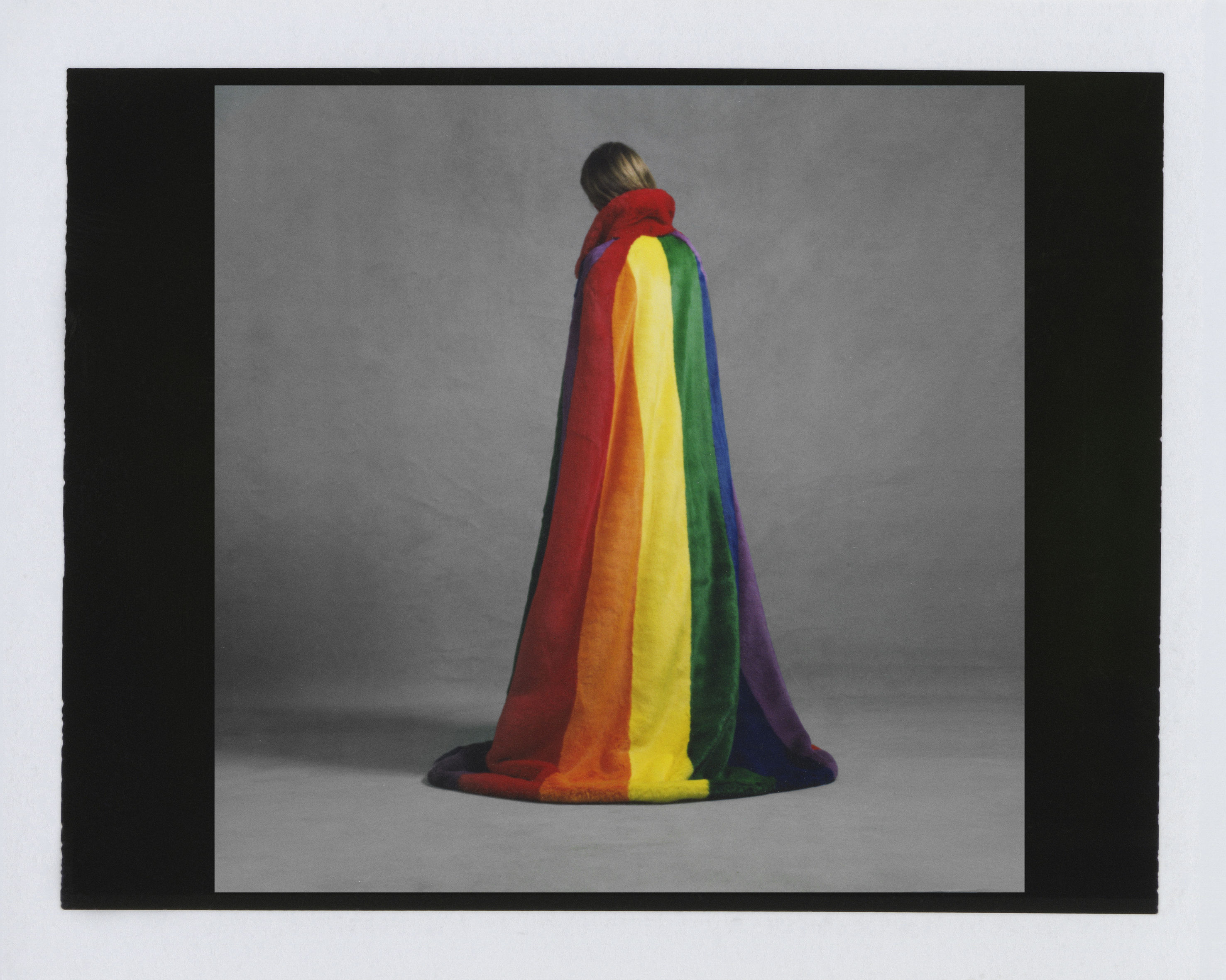 Burberry rainbow clearance fur cape