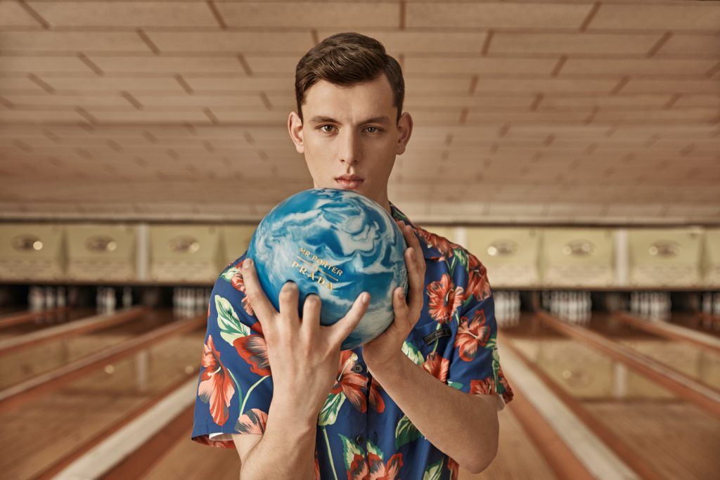 Prada and Mr Porter team up for a kitschy bowling-inspired collection