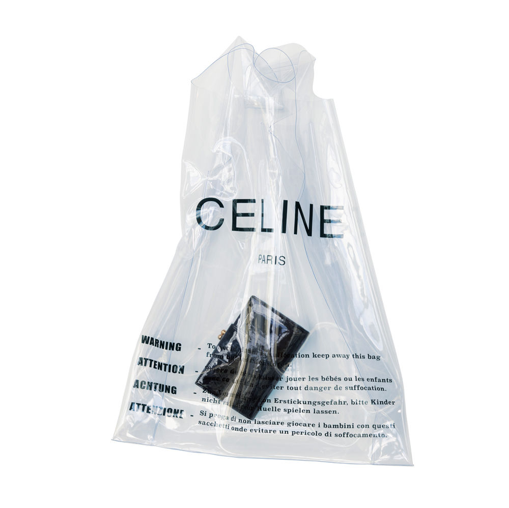 Céline lambskin wallet in plastic bag