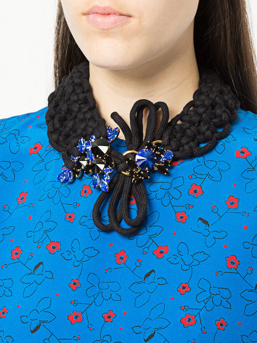 Marni's macramé embellished necklace