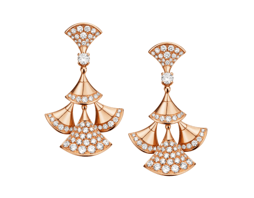 Bvlgari Divas’ Dream Pink Gold and Diamond Earrings