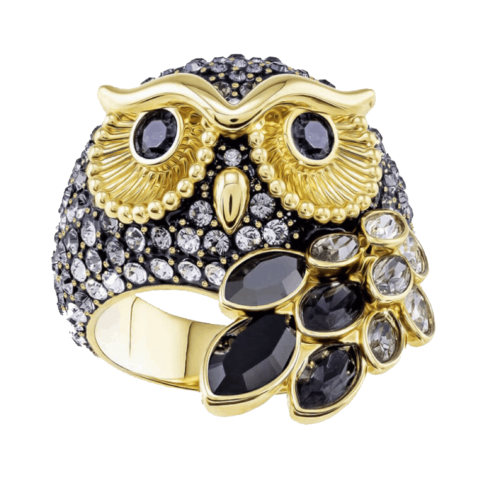 Swarovski March Owl Motif Ring