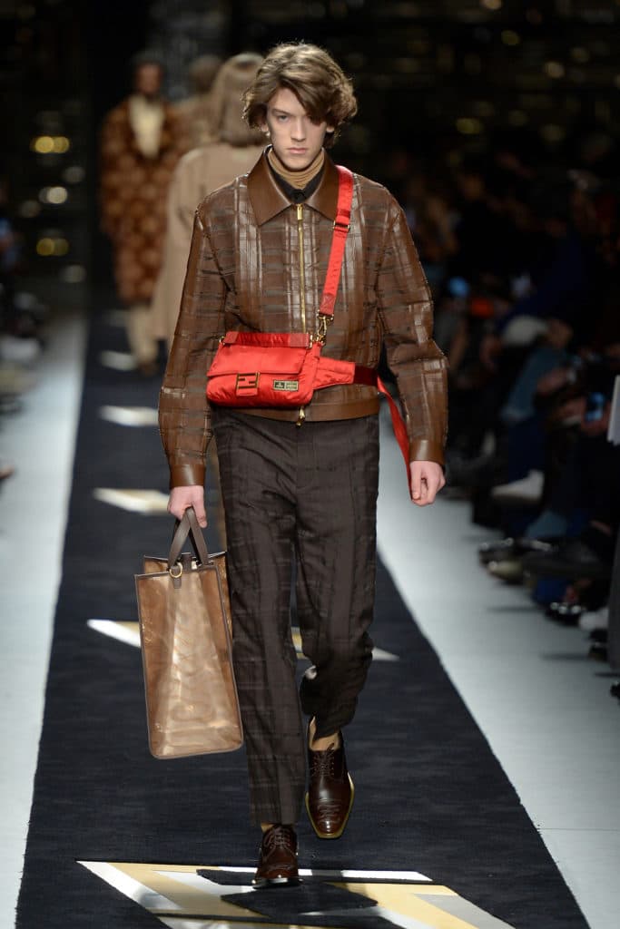 Karl Lagerfeld's designs Fendi's first menswear collection for FW19