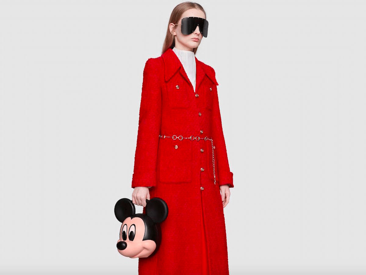 Gucci White Disney Edition Mickey Mouse Top Handle Bag