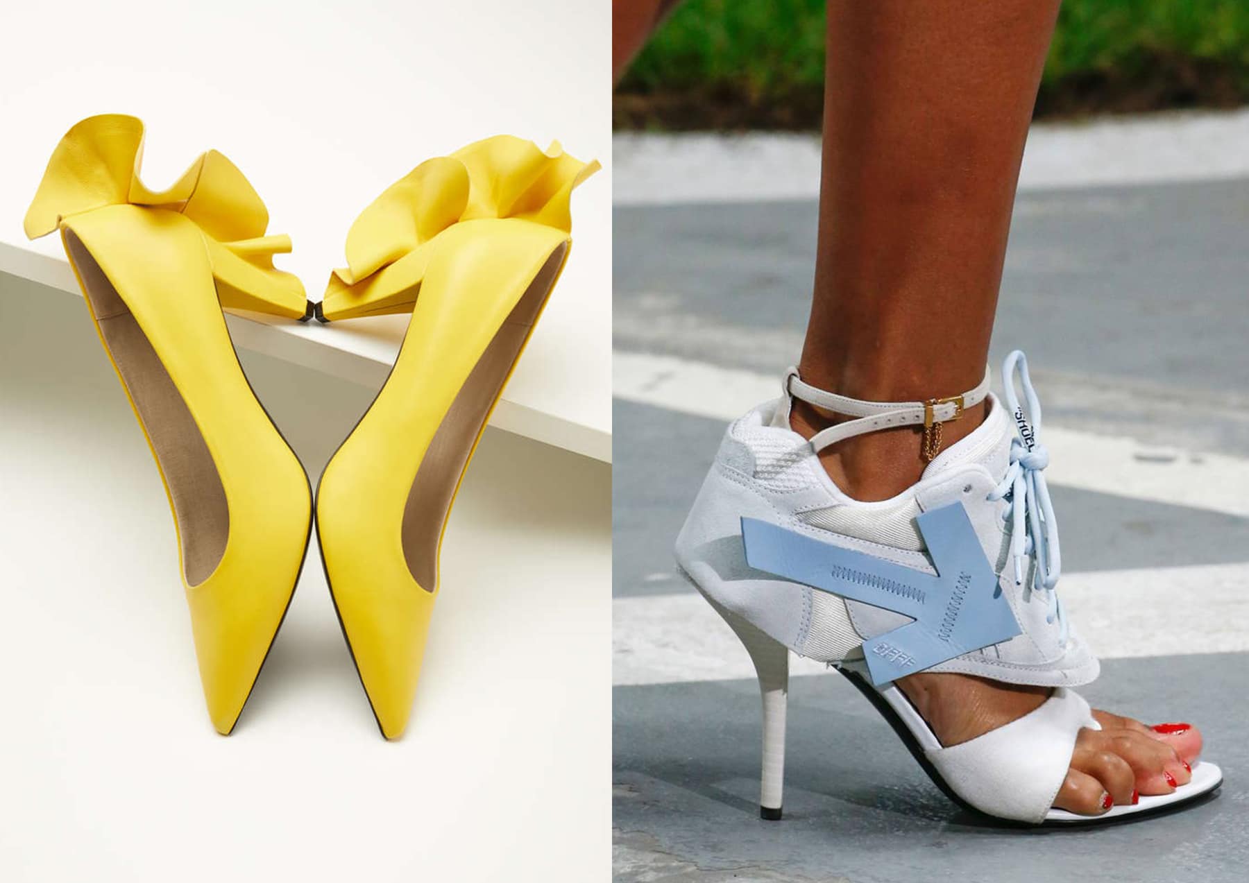 Surrealistic high heel shoe with unique design on Craiyon