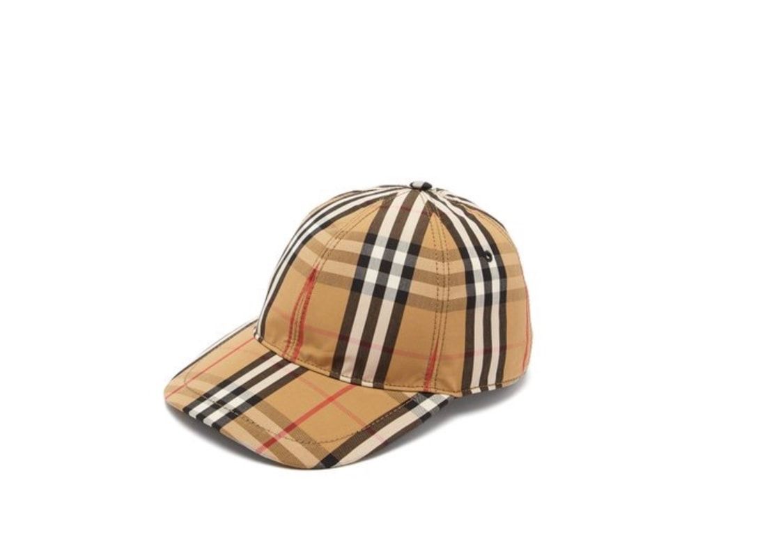 Burberry vintage check cotton baseball cap