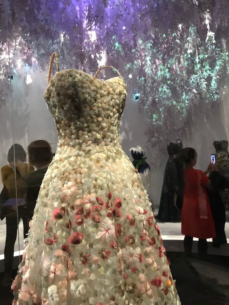 The Garden Room at The Christian Dior Designer of Dreams Exhibition at the V&A