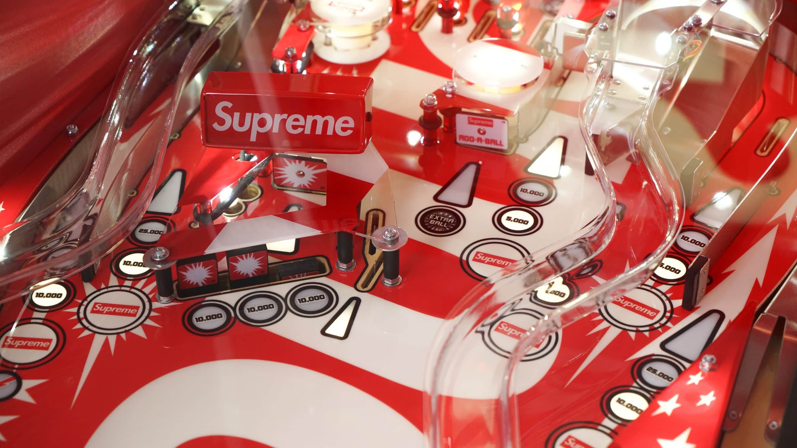 Sotheby's auction bid card for the Supreme skateboarding