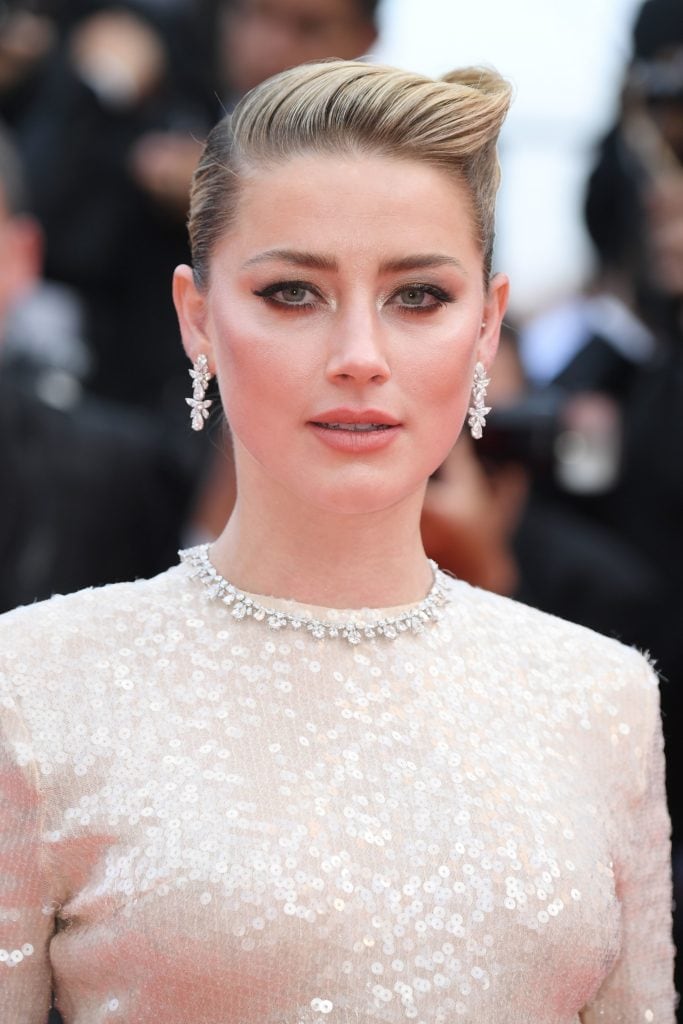 Amber Heard in diamond jewelry by Chopard at the screening of 'Les Miserables'. Image: Courtesy Getty