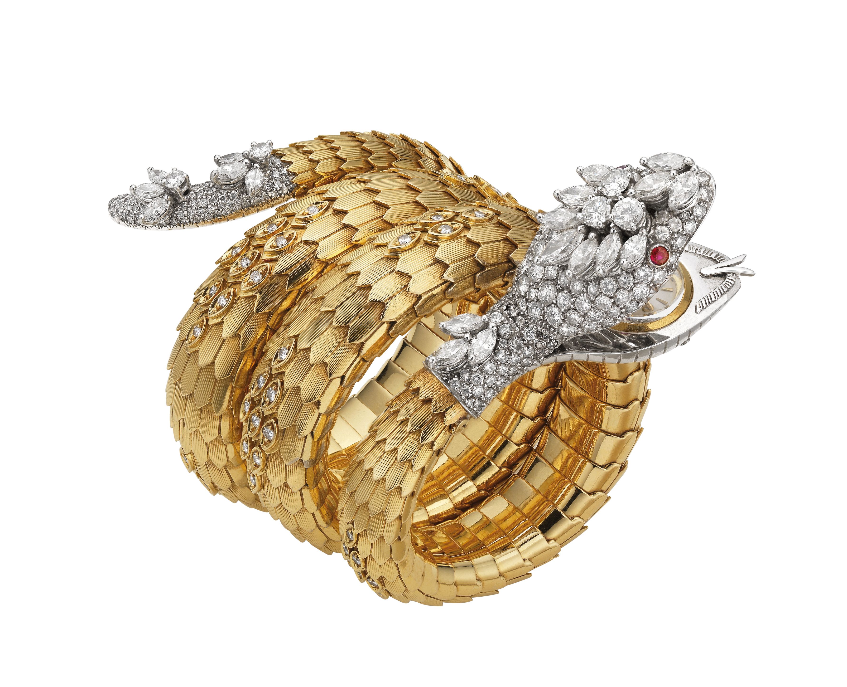Shop BVLGARI Serpenti Viper 18K Rose Gold Wrap Bracelet | Saks Fifth Avenue