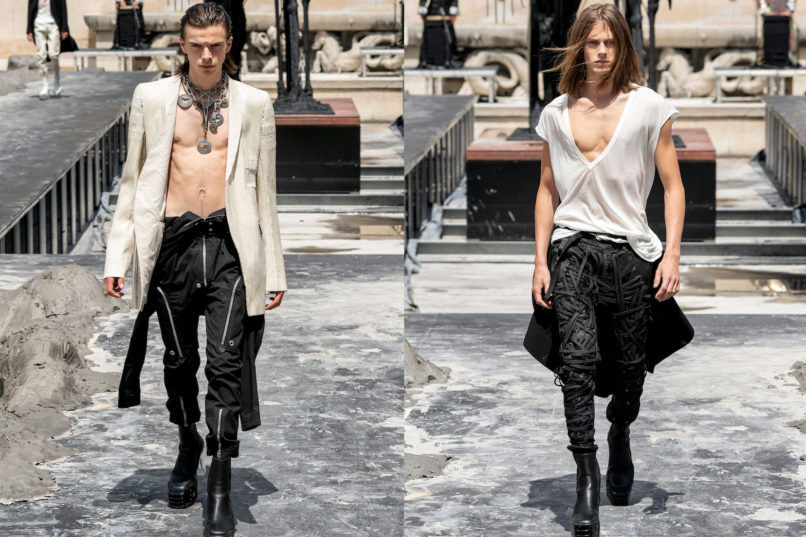 Runway looks from Rick Owens SS2020 menswear collection