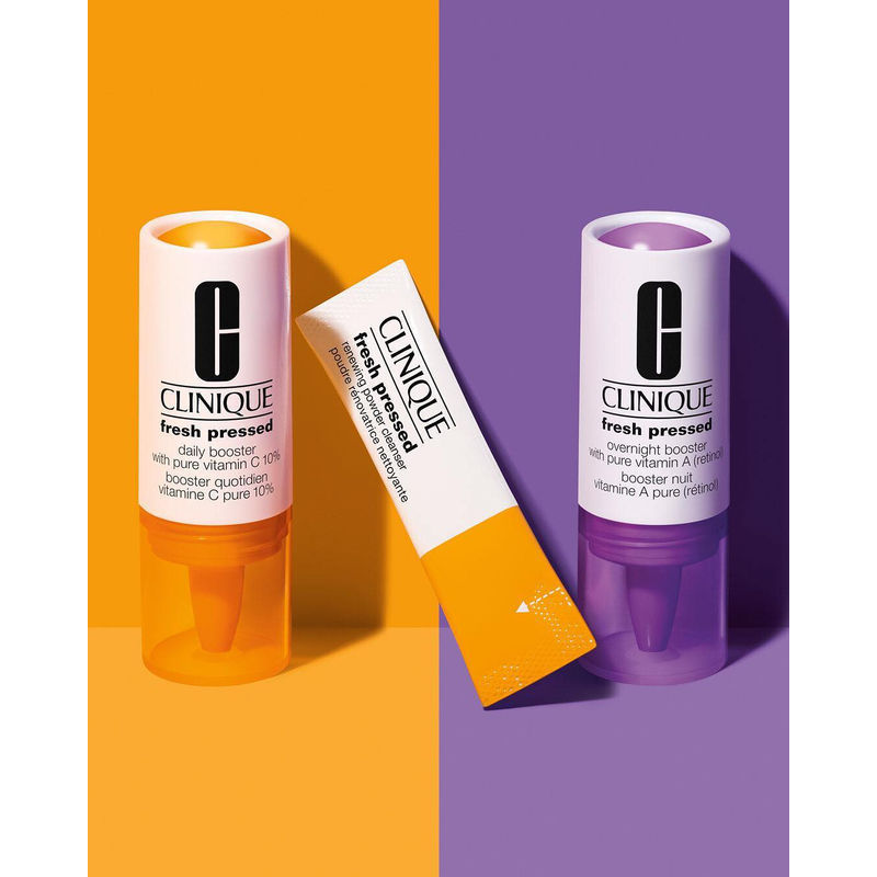 Clinique Fresh Pressed Clinical™ Daily + Overnight Boosters with Pure Vitamins C 10% + A (Retinol)