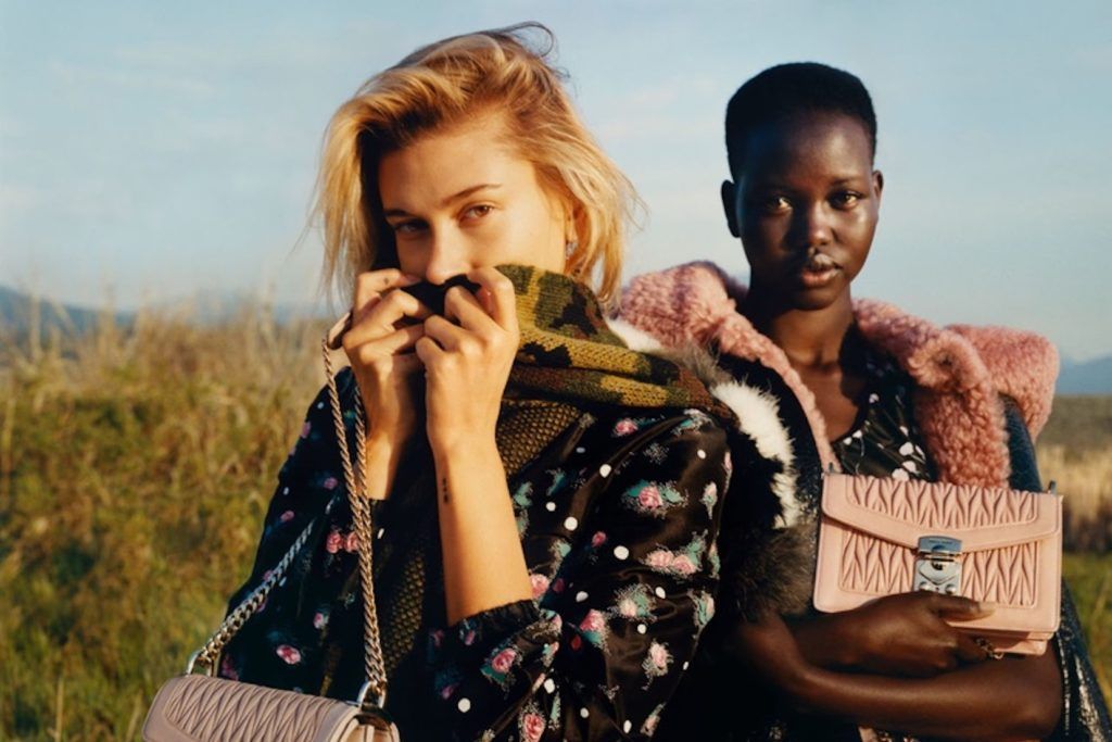 Florals and camouflage share the runway on Miu Miu’s Fall Winter 2019 collection