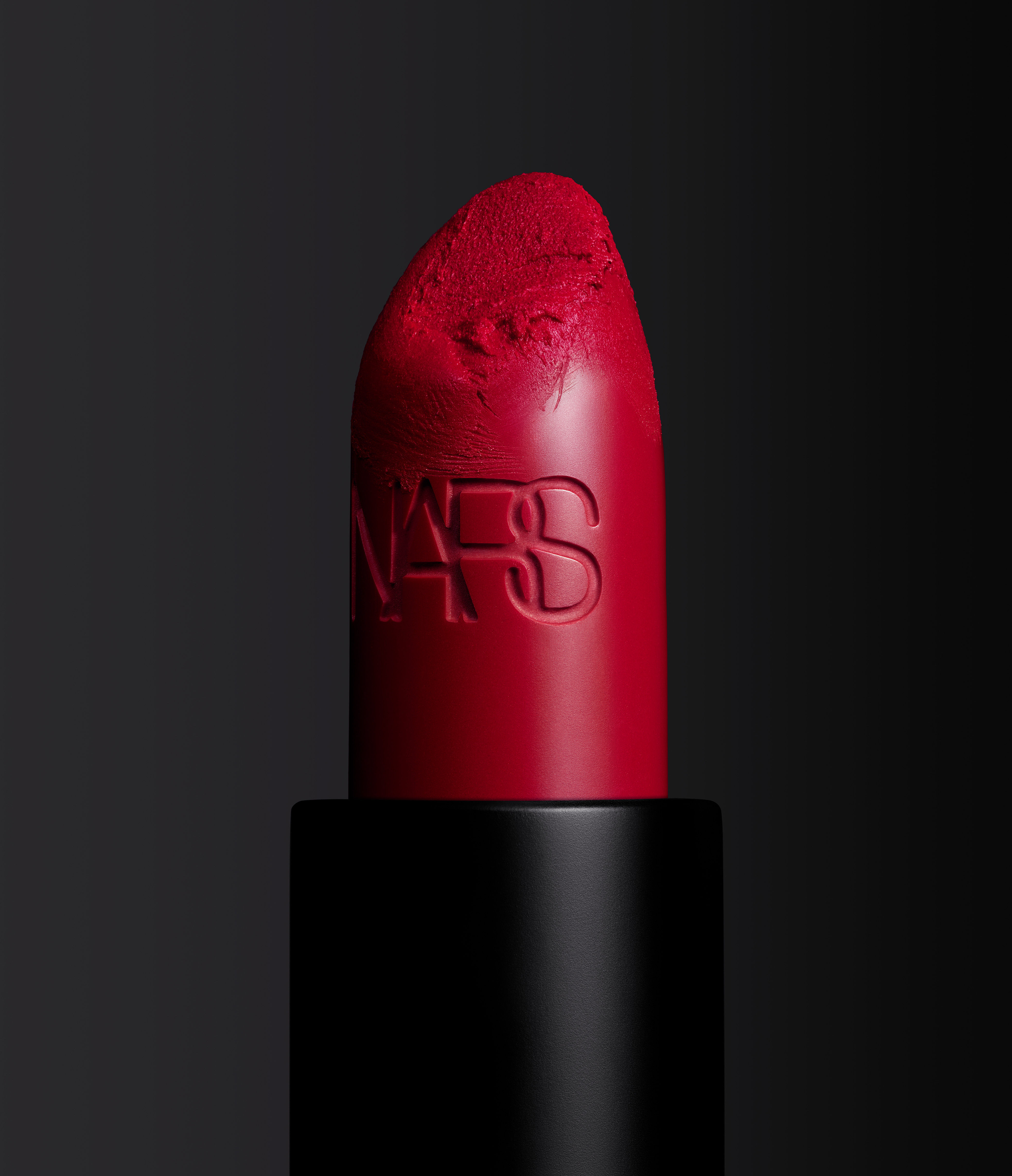 NARS Iconic Lipstick Inappropriate Red Stylized Image (2)