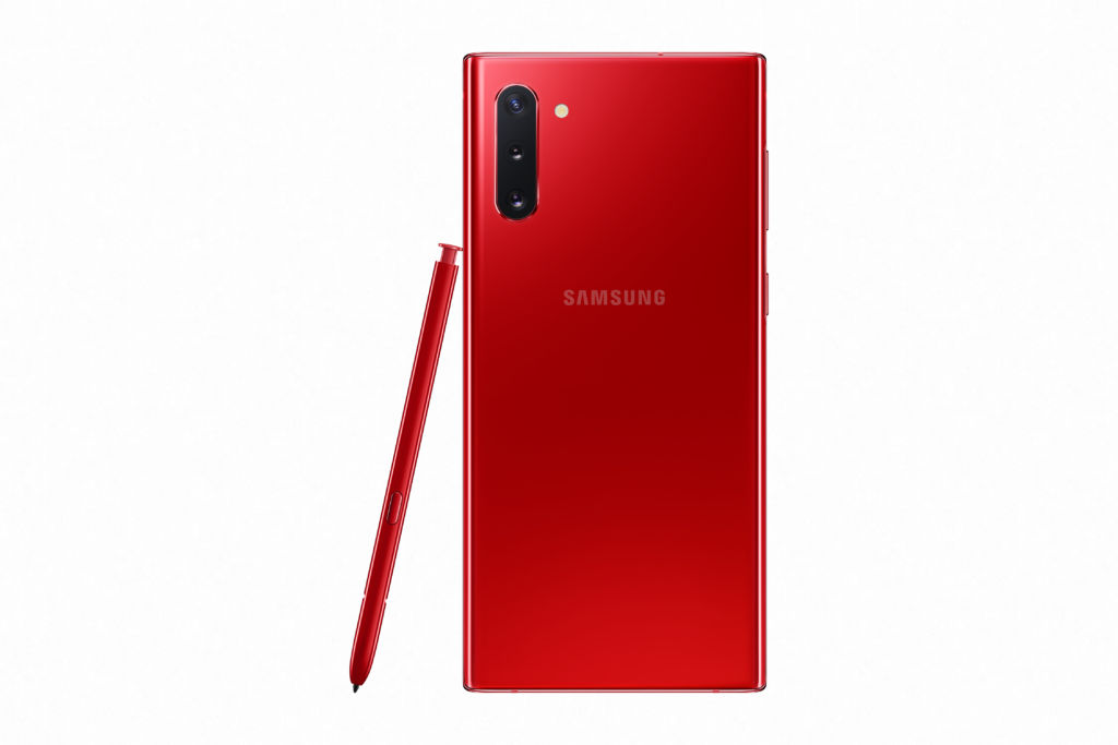 (Red) The new Galaxy Note 10 and 10+ come in 4 colours. - Courtesy of Samsung Electronics