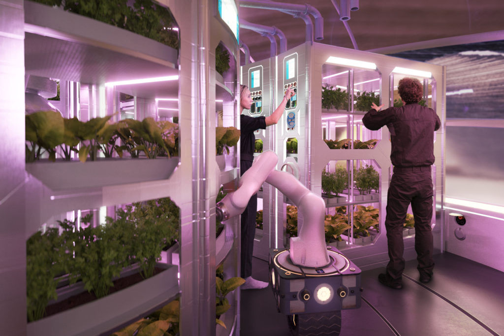 A preview of the futuristic gardens of Mars - courtesy of Hassell Studios