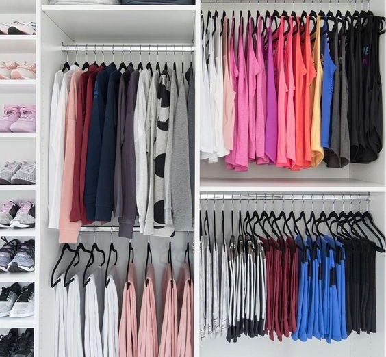 Here are 3 easy steps to colour coding your wardrobe