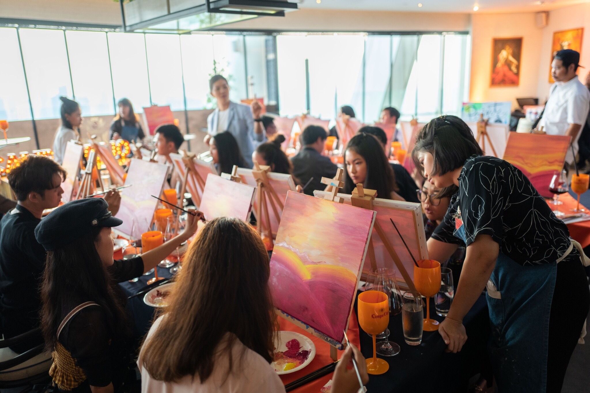 Painting with the new Campo Viejo Winemaker's Art Lifestyle Asia Bangkok