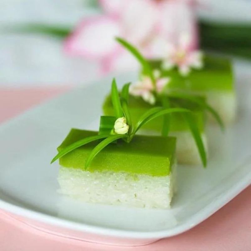 Resepi kuih seri muka yang cantik dan sedap, boleh dijadikan modal berniaga