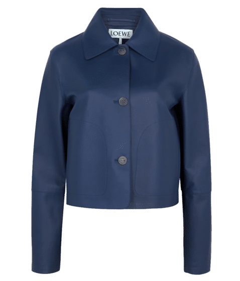 Loewe navy leather jacket