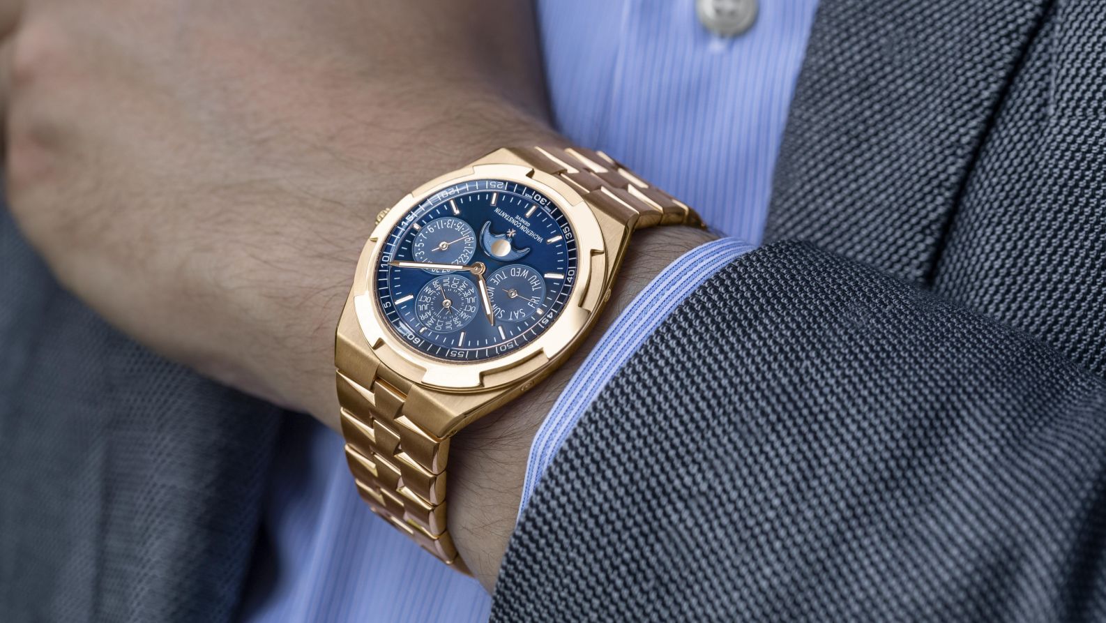 The Vacheron Constantin Overseas QP returns now on a full gold