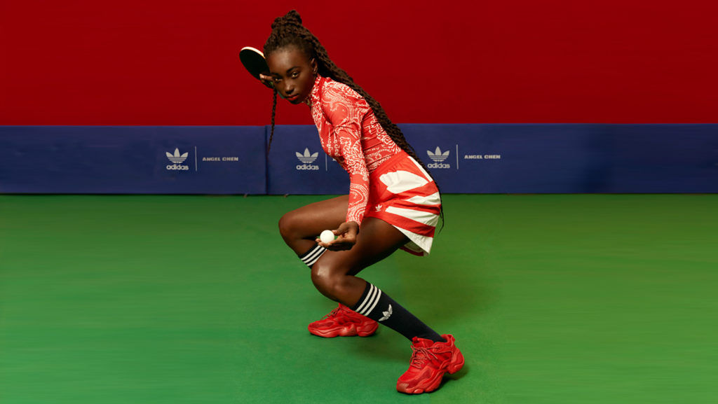 The new Adidas Originals x Angel Chen footwear capsule is inspired by ping pong and martial arts