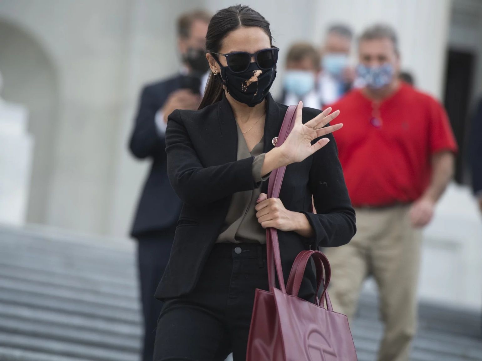 telfar shopping bag Alexandria Ocasio-Cortez