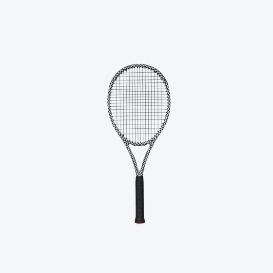 Saint Laurent x Wilson checkered tennis racquet 