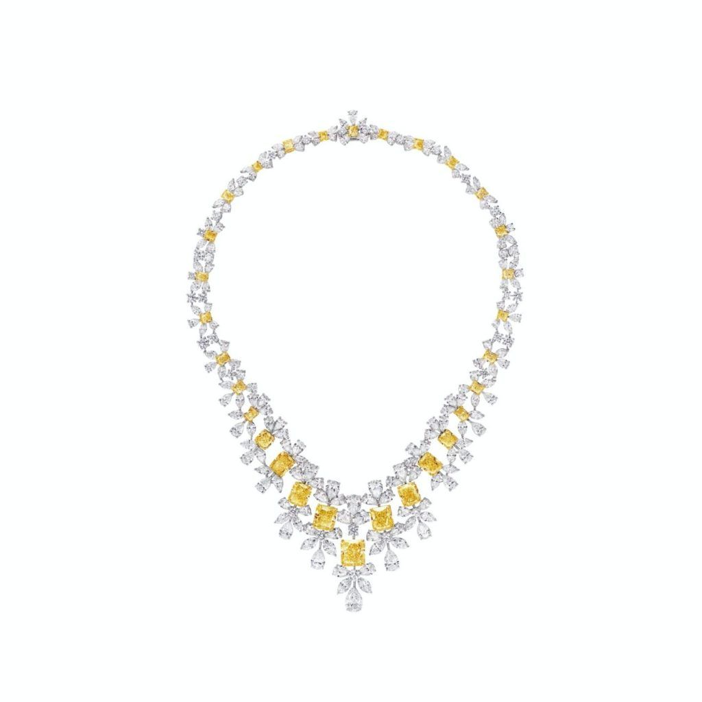 16.15ctw Natural Fancy Yellow Diamond Necklace 18k White Gold – Liori  Diamonds