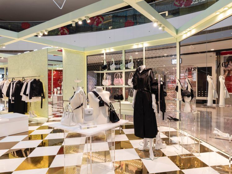Prada's new collection preview at the ‘Prada Symbols’ ifc pop-up