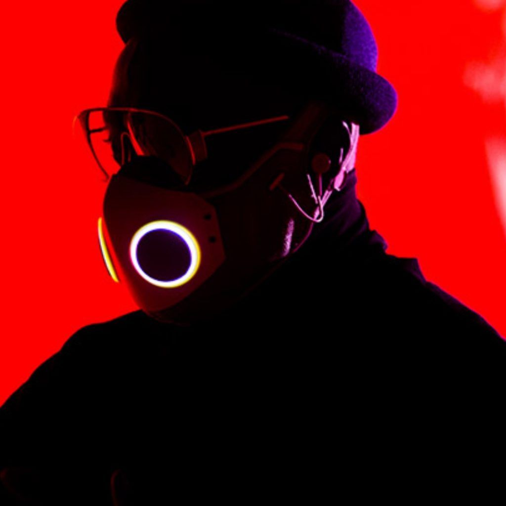 Will.i.am’s futuristic Xupermask combines a face mask with bluetooth headphones
