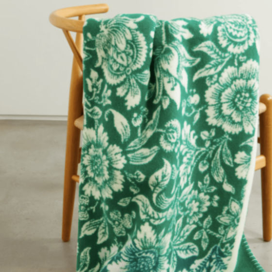 ERDEM Intarsia Merino Wool & Cashmere-blend Blanket