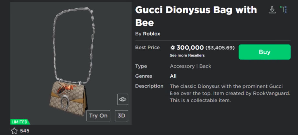 Gucci - Bee-embroidered Dionysus - Brand New