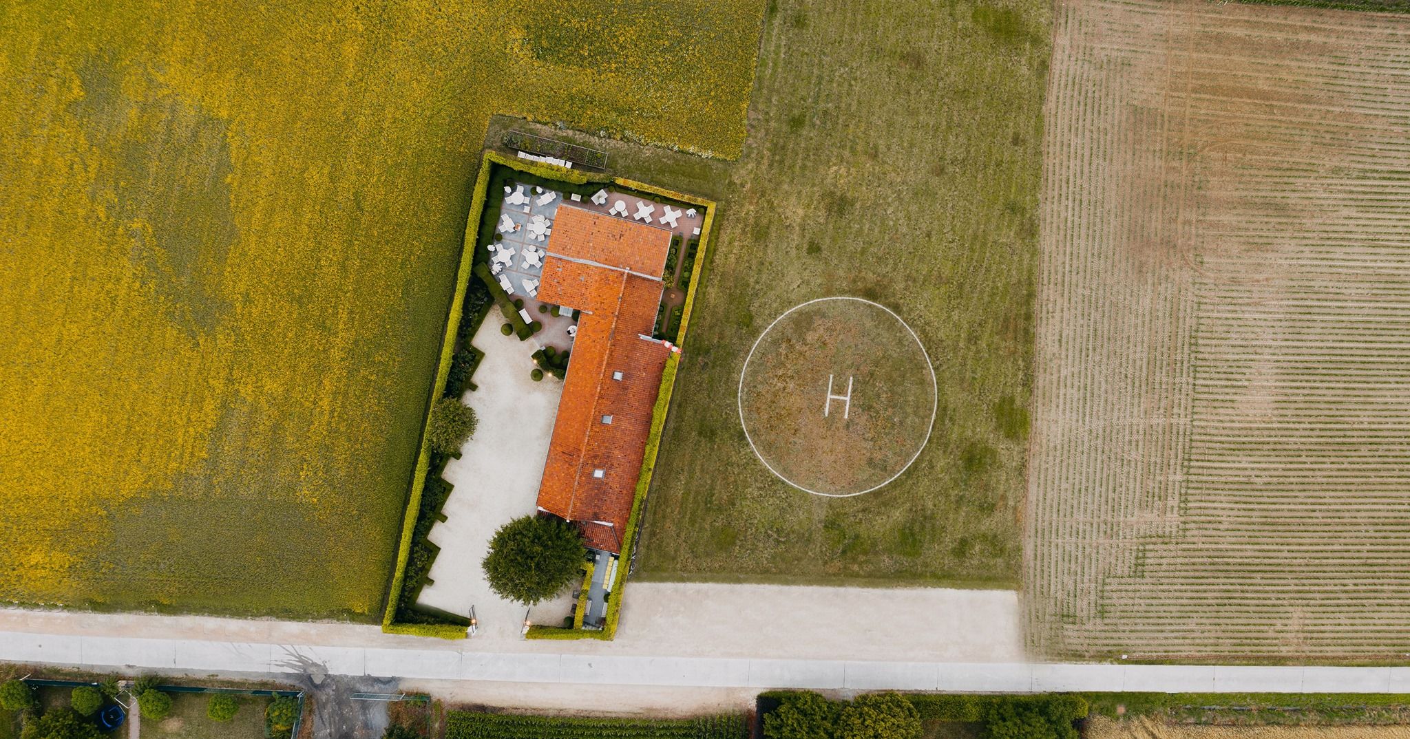 Aerial view of Hof van Cleve