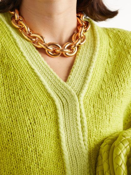 Bottega Veneta's gold-plated chain necklace
