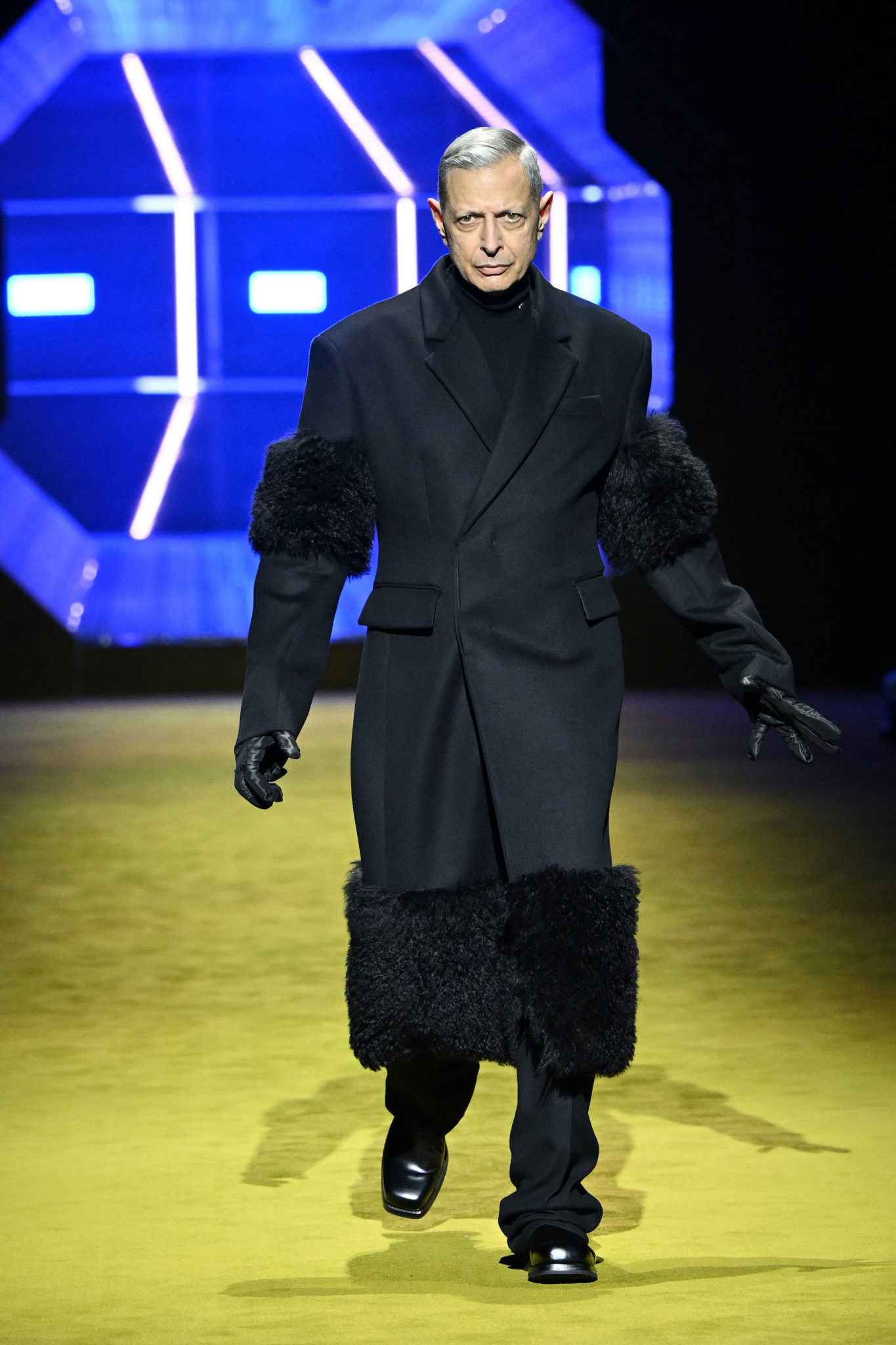 Your Weekend Shot: Jeff Goldblum walks the Prada runway in Milan
