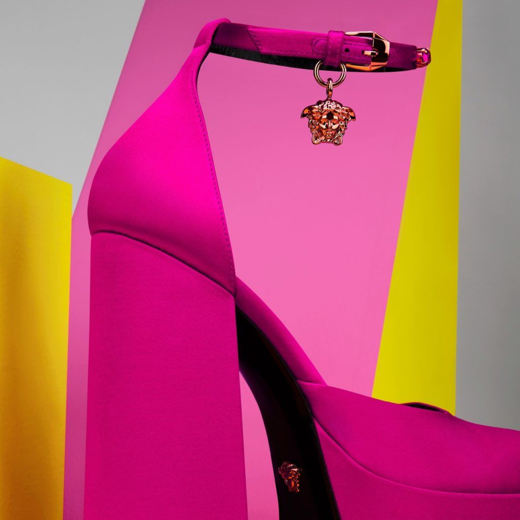 You Need This: Versace’s Medusa Aevitas platform pumps (that walked down the Peltz-Beckham aisle)