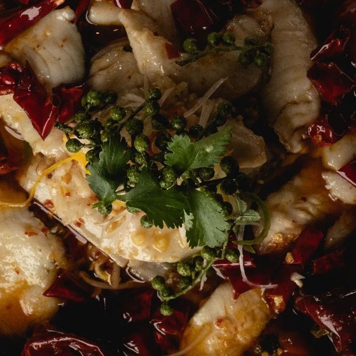 A perfectly sour, sweet, spicy, mouth-numbing Suan Cai Yu by chef Robert Wong at Grand Majestic Sichuan